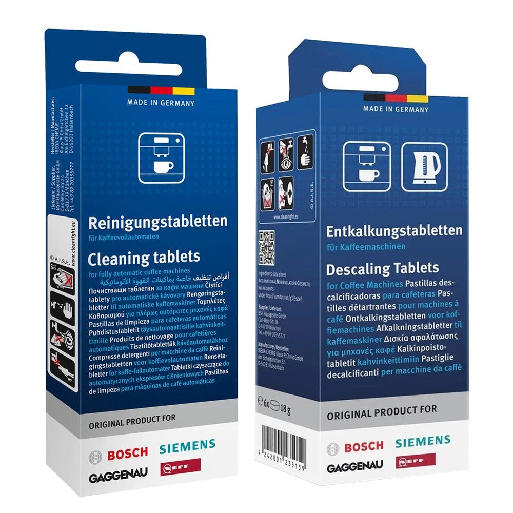 Siemens Pflegeset Kaffeemaschine Entkalkungstabletten + Reinigungstabletten