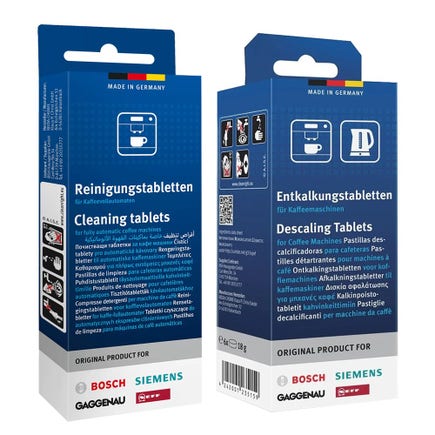 Bosch Pflegeset Kaffeemaschine Entkalkungstabletten + Reinigungstabletten