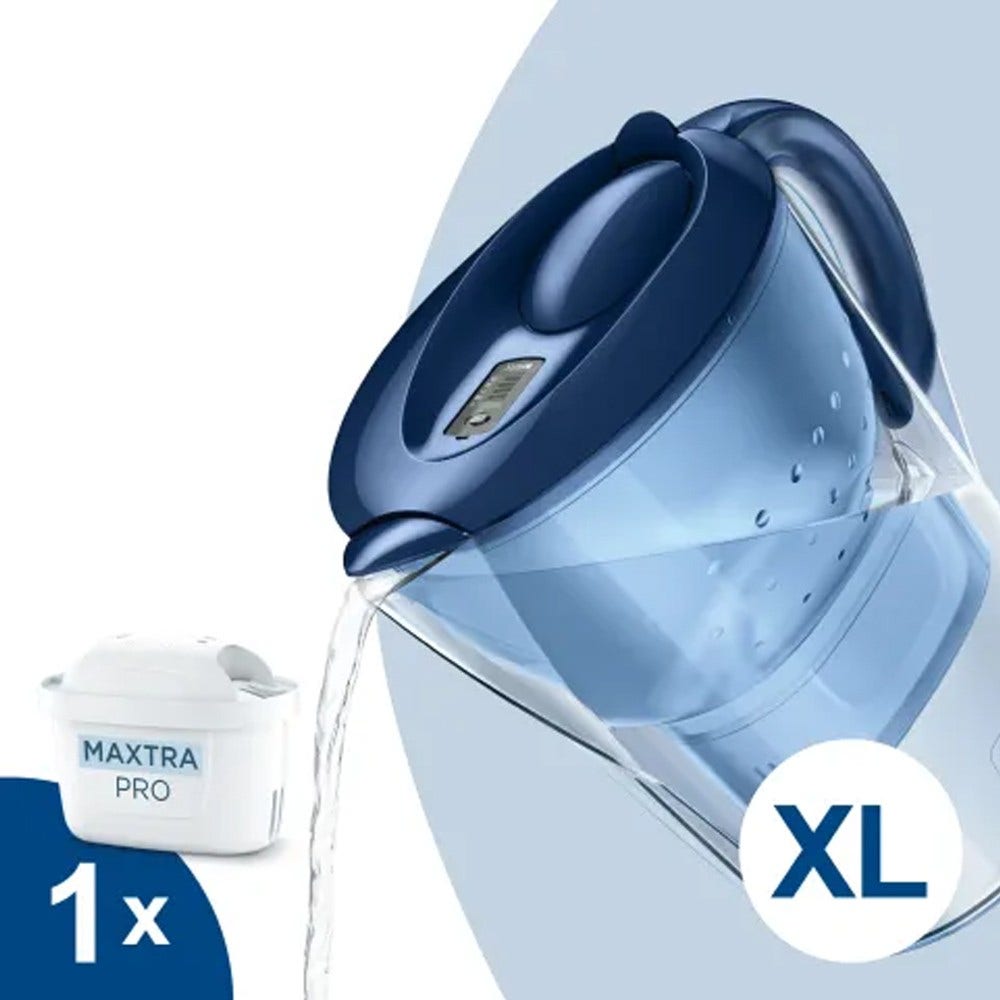 BRITA Marella Wasserfilter XL Kanne Bla + MAXTRA PRO Filterkartusche 1051122