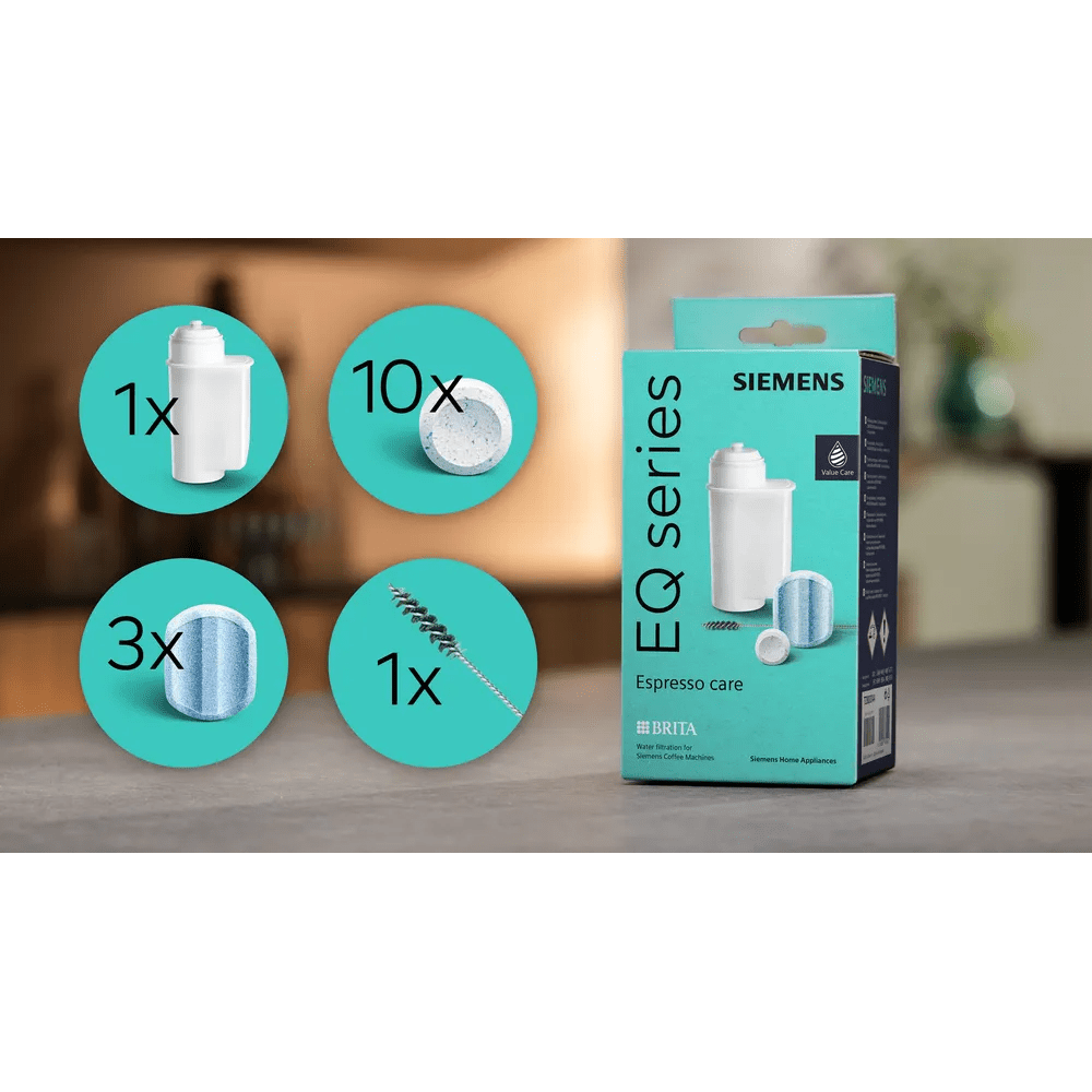 Siemens EQ. Reinigungsset Reinigungstabletten + Entkalkungstabletten + Wasserfilter