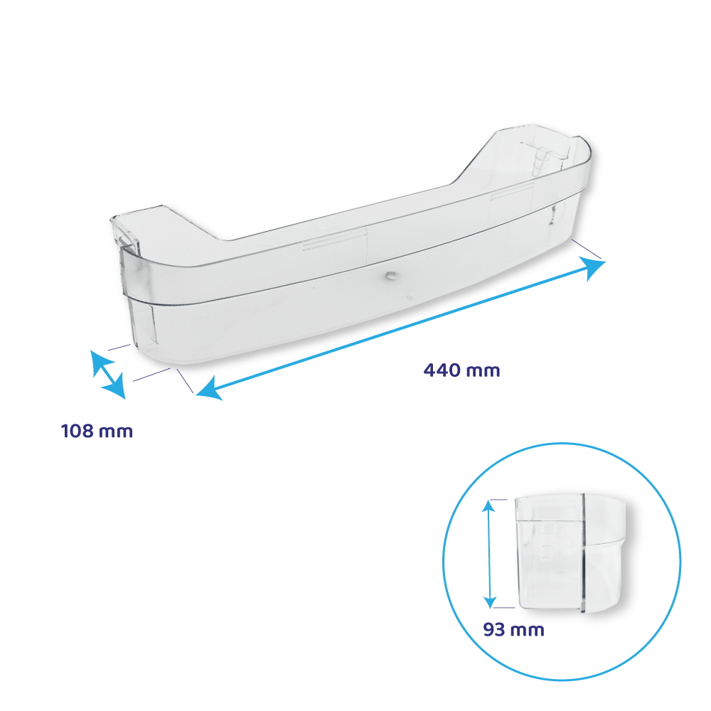 Bauknecht Flaschenhalter für Kühlschrank 440x108mm / 481241848957