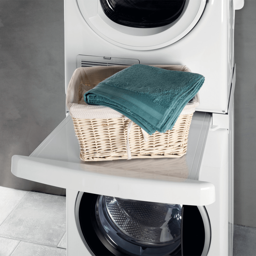 Wpro SKN101 - Waschmaschinenzubehör/ Verbindungsrahmen m. Ablage / Waschmaschine und Trockner/ Universell für alle Marken/ 60x60cm