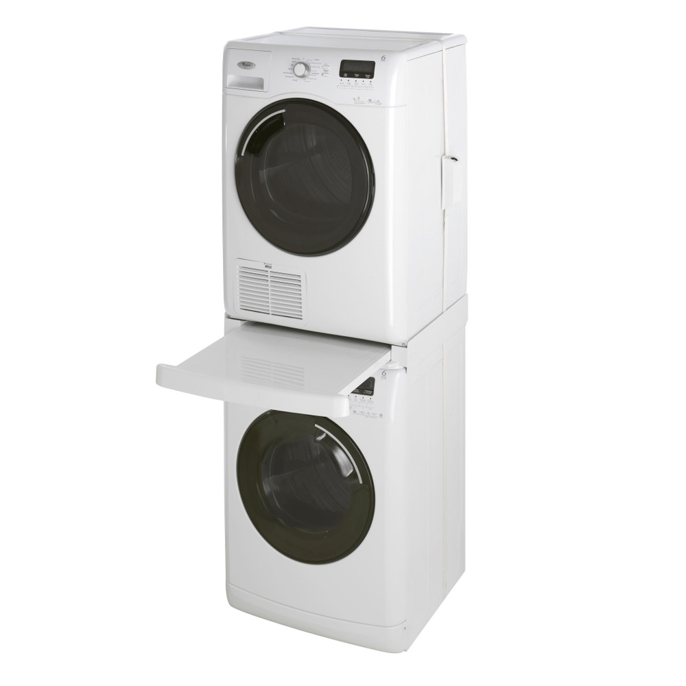 Wpro SKN101 - Waschmaschinenzubehör/ Verbindungsrahmen m. Ablage / Waschmaschine und Trockner/ Universell für alle Marken/ 60x60cm