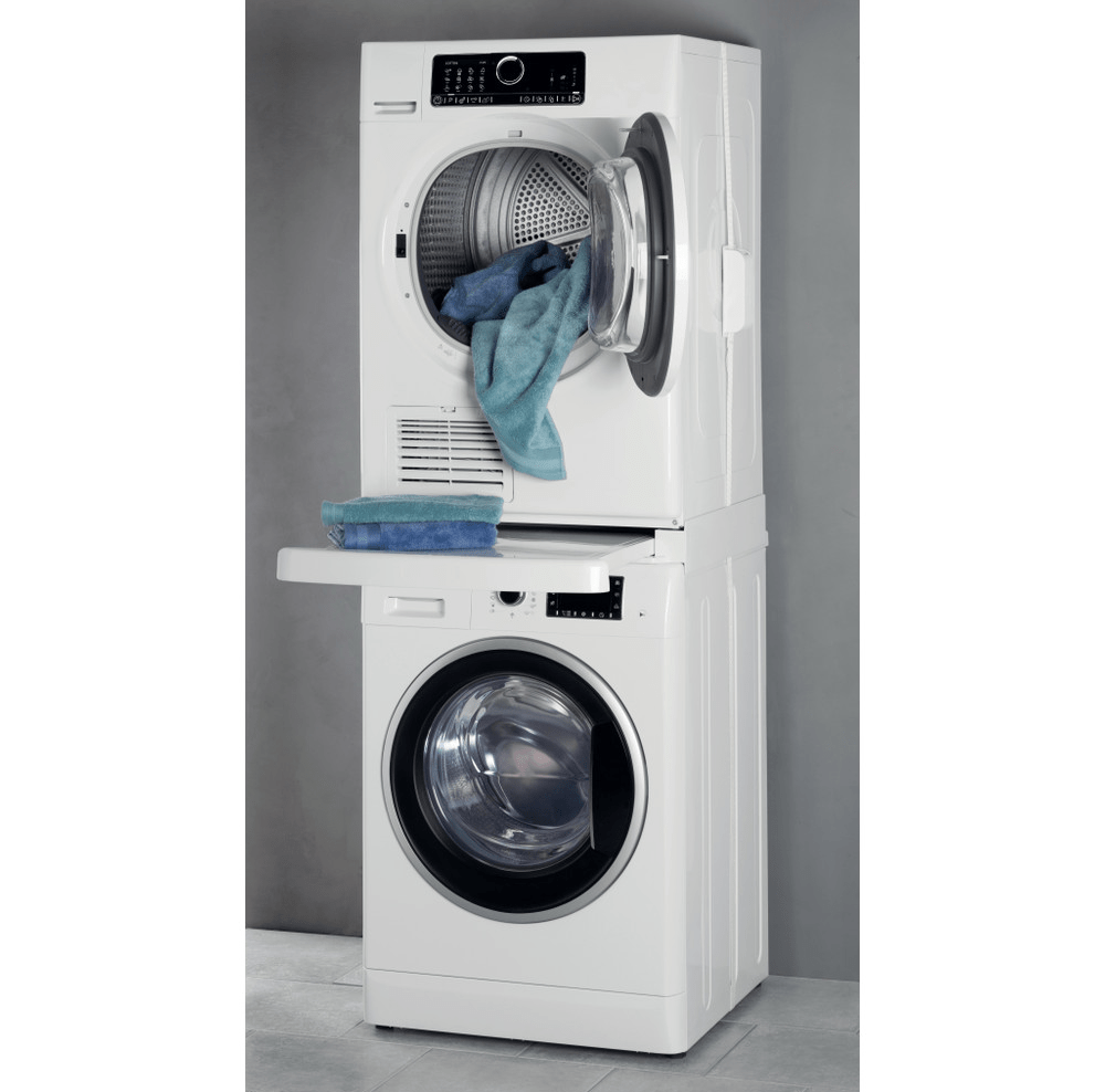 Wpro SKN101 - Waschmaschinenzubehör/ Verbindungsrahmen m. Ablage / Waschmaschine und Trockner/ Universell für alle Marken/ 60x60cm
