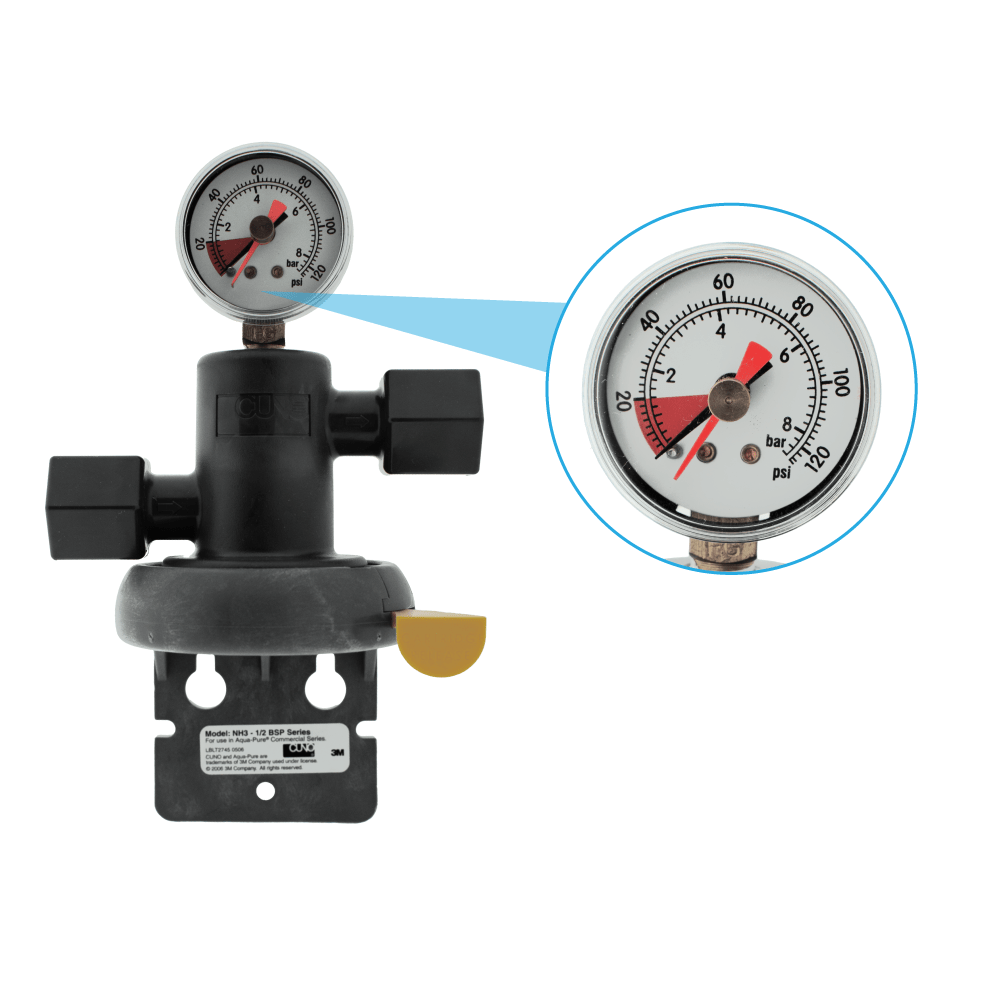 3M™ Filterkopf mit Manometer NH3-BSPT