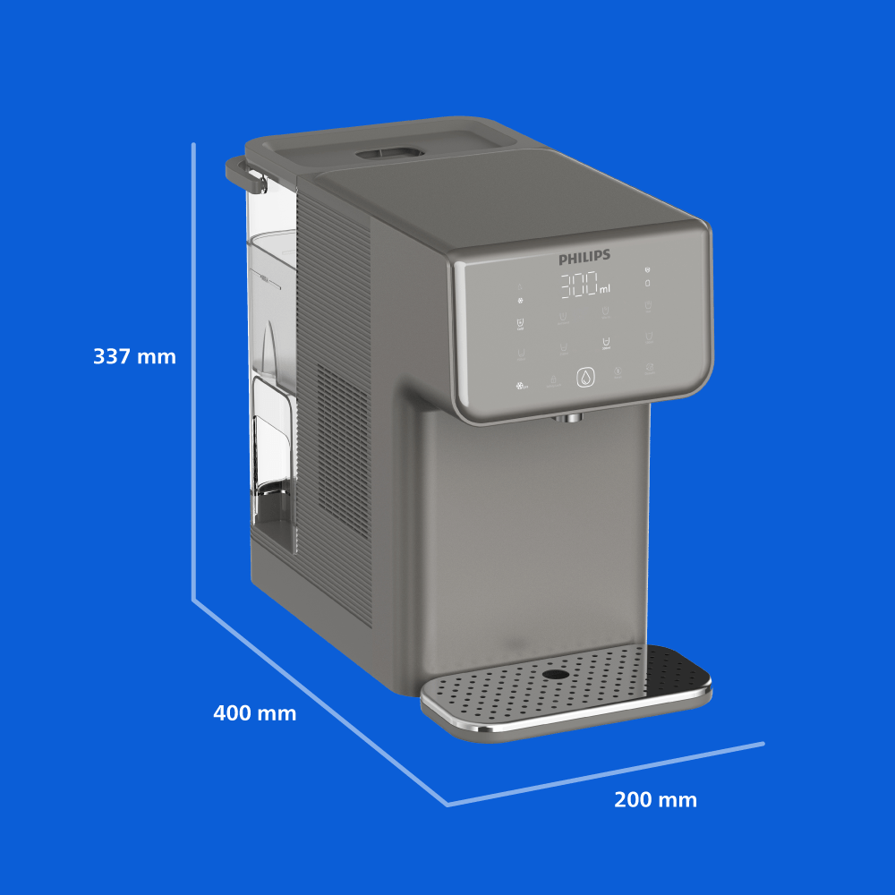 Philips All-in-One-Wasserstation Hot + Cold ADD5981GR (Filter PFAS) kompatibel mit BRITA