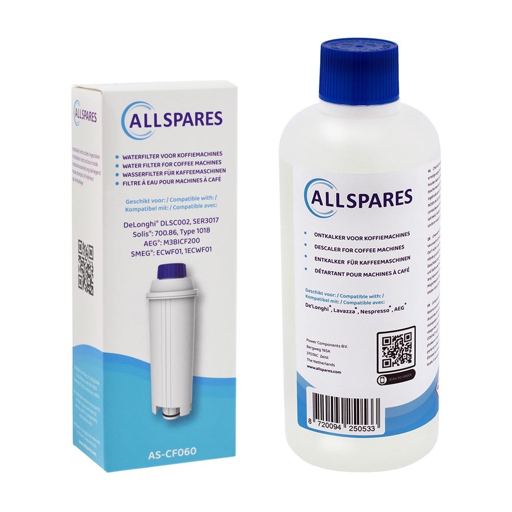Pflegeset Kaffeemaschine Wasserfilter + Entkalker (500ml) geeignet für SMEG