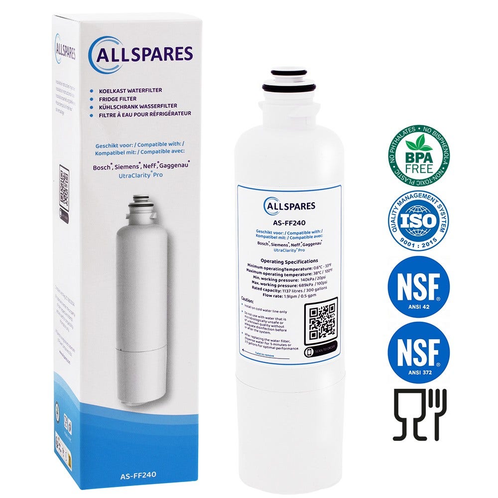 Kühlschrank Wasserfilter UltraClarityPro 11032518 / KS50ZUCP geeignet für Siemens
