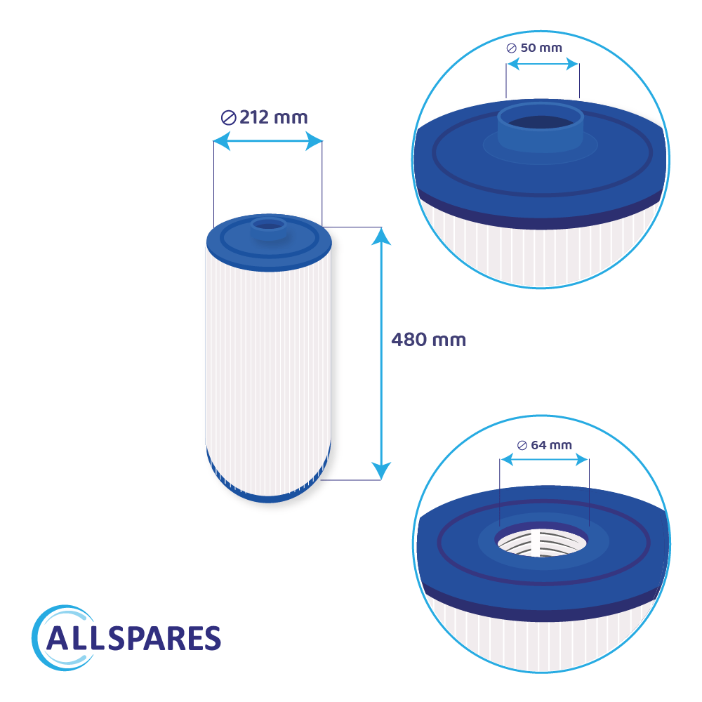Whirlpool Filterkartusche geeignet für SC708, 81252, C-8326