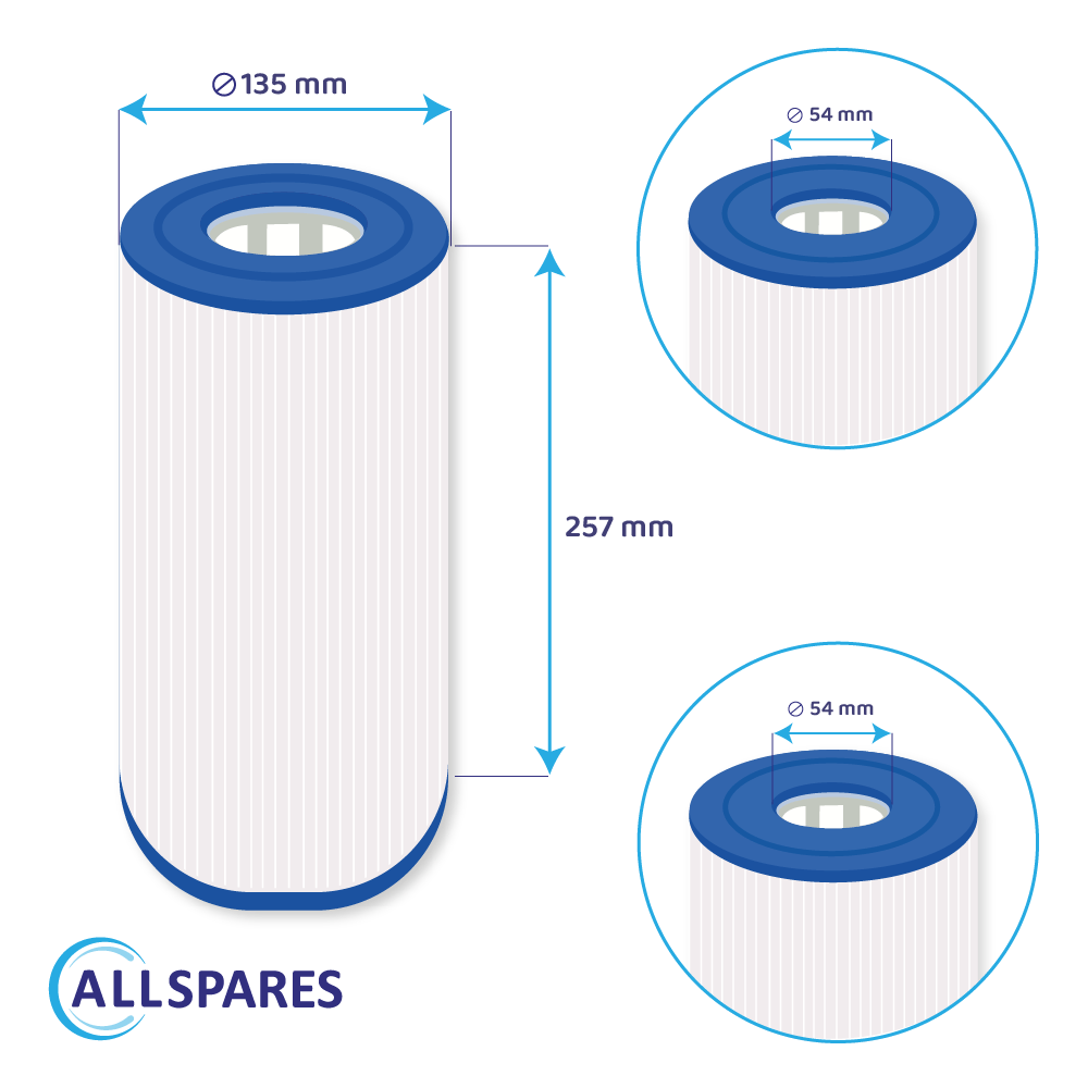 Spa Wasserfilter geeignet für Darlly SC756 / PLBS50 / C-5345 / 50451 / FC-2970