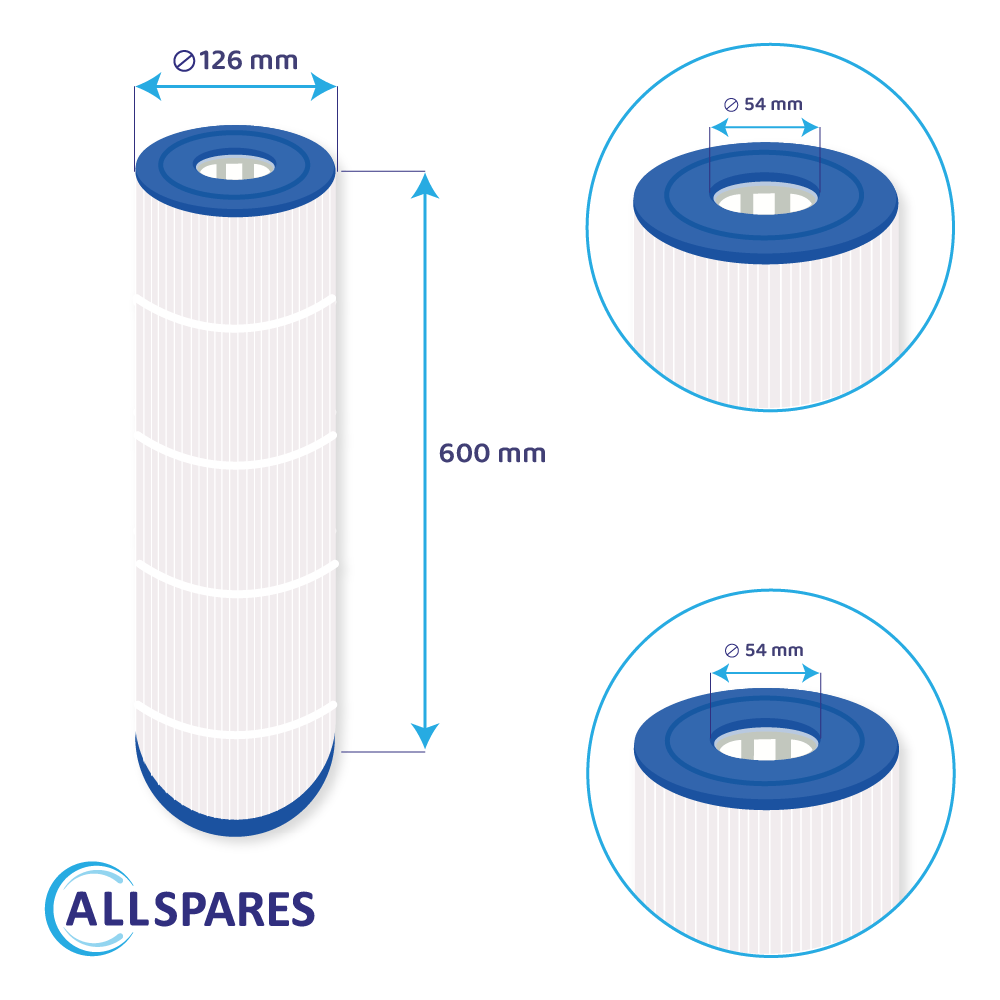 Spa Wasserfilter geeignet für Darlly Pleatco PCAL100 / 817-1000 / 41001 / C-4995 / SC792
