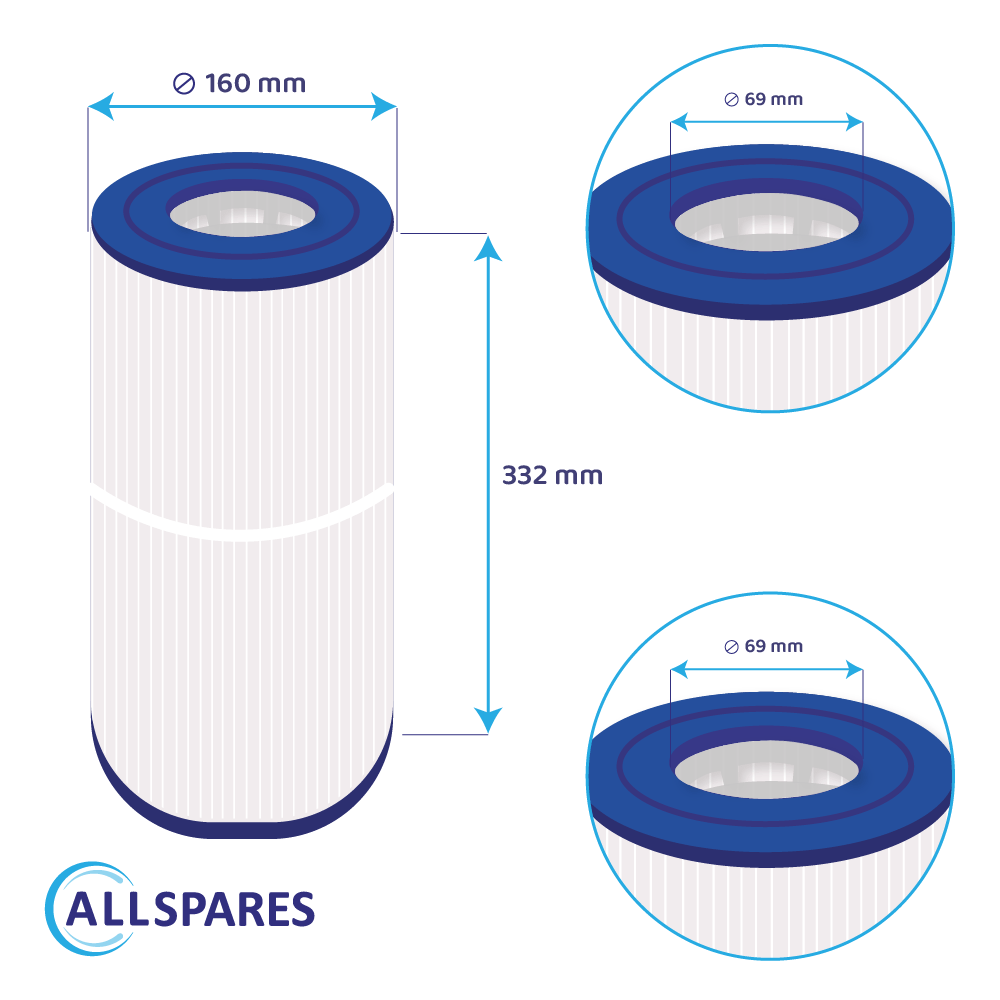 Spa Wasserfilter geeignet für Blue Lagoon MoonBay BLSF-13 / GP2128