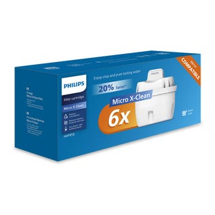 Philips Wasserfilter 6-pack (filtert PFAS) kompatibel mit BRITA Maxtra+
