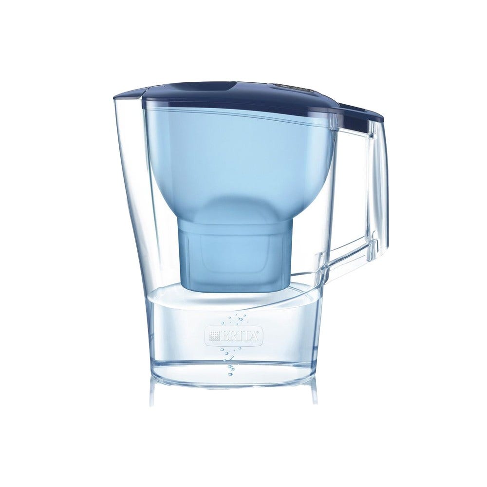 BRITA Aluna Wasserfilter Kanne Blau 2.4L + 13 MAXTRA PRO Wasserfilter (filtert PFAS)