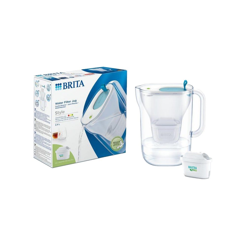 BRITA Style Wasserfilter Kanne + MAXTRA PRO Wasserfilter 1051124 (filtert PFAS)