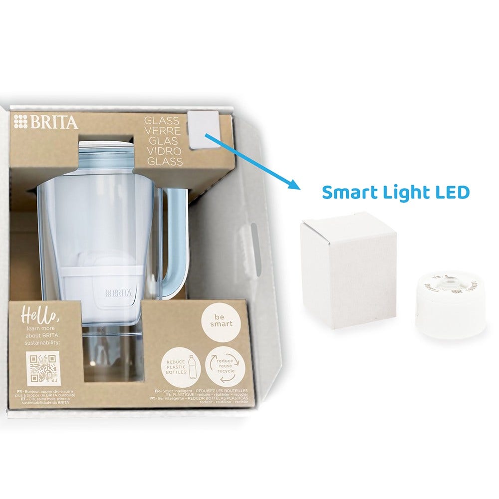 BRITA Glas-Wasserfilterkanne 2.5L + 7 MAXTRA PRO Wasserfilter (filtert PFAS)
