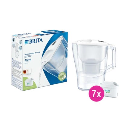 BRITA Aluna Wasserfilter Kanne + 7 MAXTRA PRO Wasserfilter (filtert PFAS)