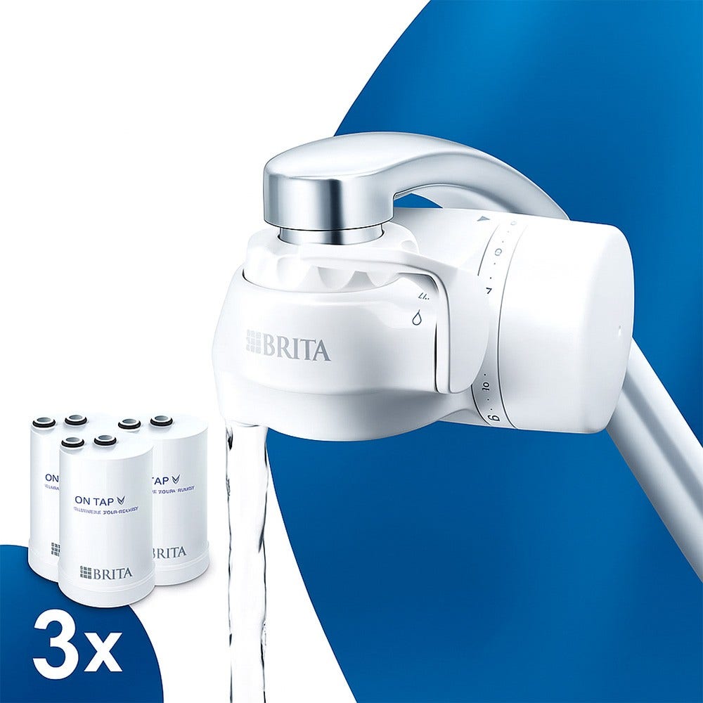 BRITA ON TAP V Wasserfiltersystem >60 Mikron + 3x Wasserfilterpatrone