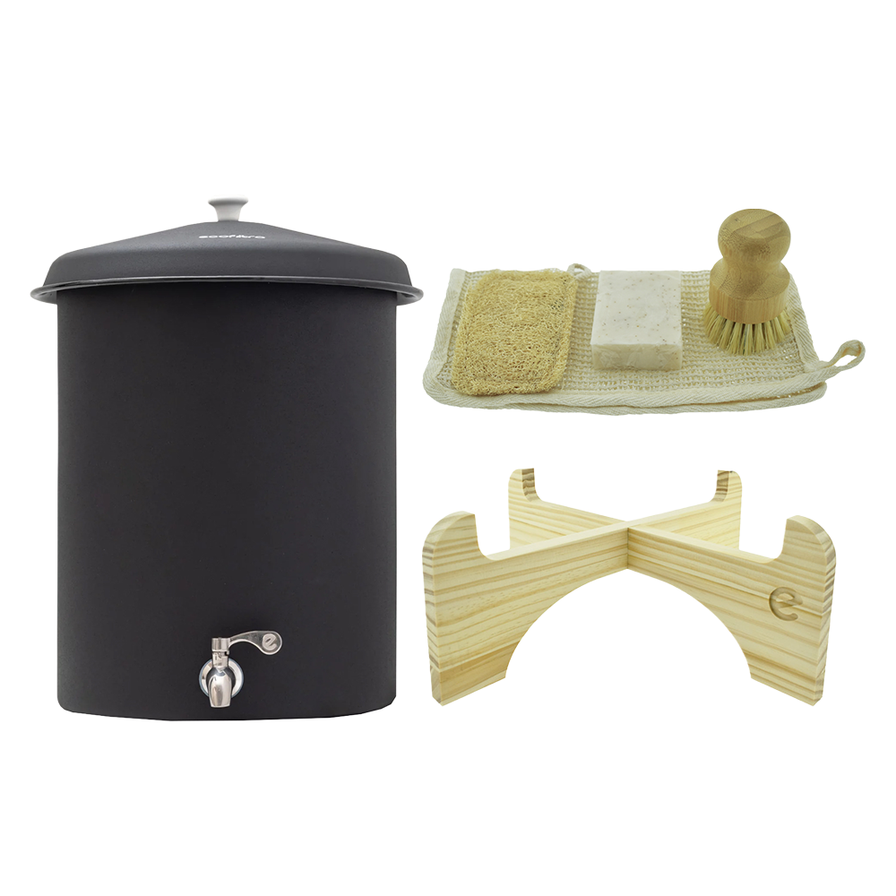 Ecofiltro Wasserfilter 20L Starterset Schwarz (filtert PFAS)