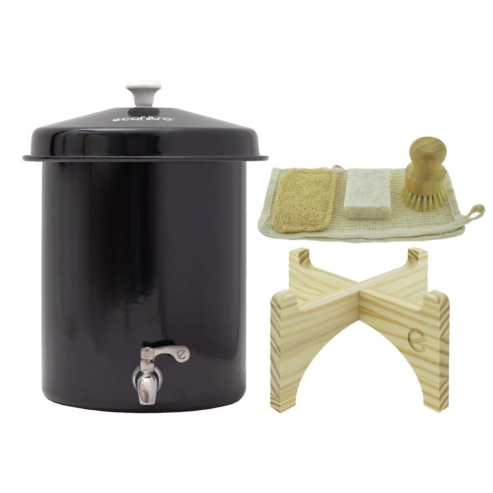 Ecofiltro Wasserfilter 5L Starterset Schwarz (filtert PFAS)