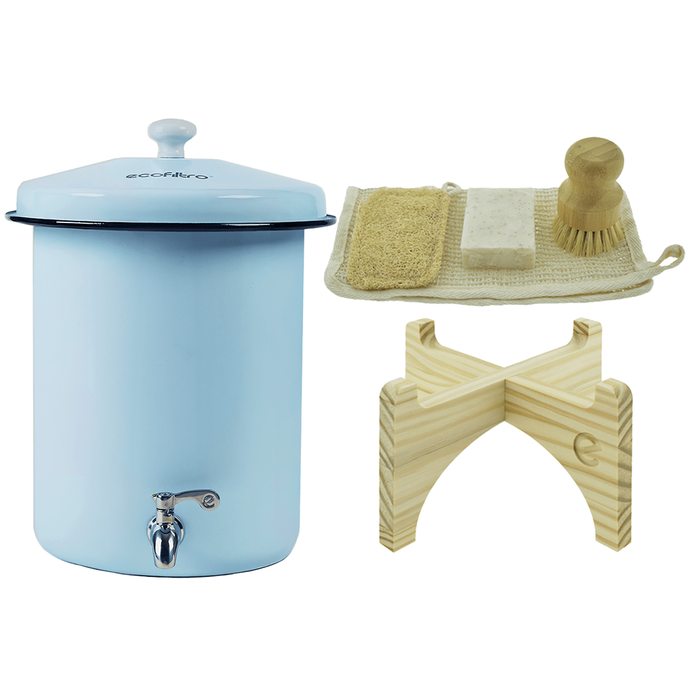 Ecofiltro Wasserfilter 5L Starterset Hellblau (filtert PFAS)