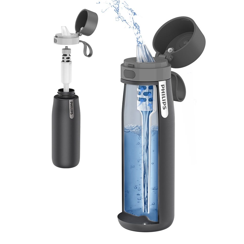 Philips GoZero Daily Insulated Trinkflasche (550 ml) Grau AWP2771GRR
