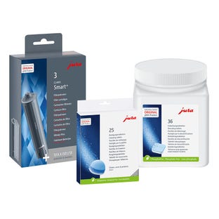 Jura Pflegeset Kaffeemaschine Entkalkungstabletten + Reinigungstabletten + Filterpatronen