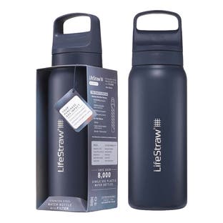 LifeStraw Go 2.0 Series Edelstahl-Trinkflasche Ozeanblau (1000 ml)