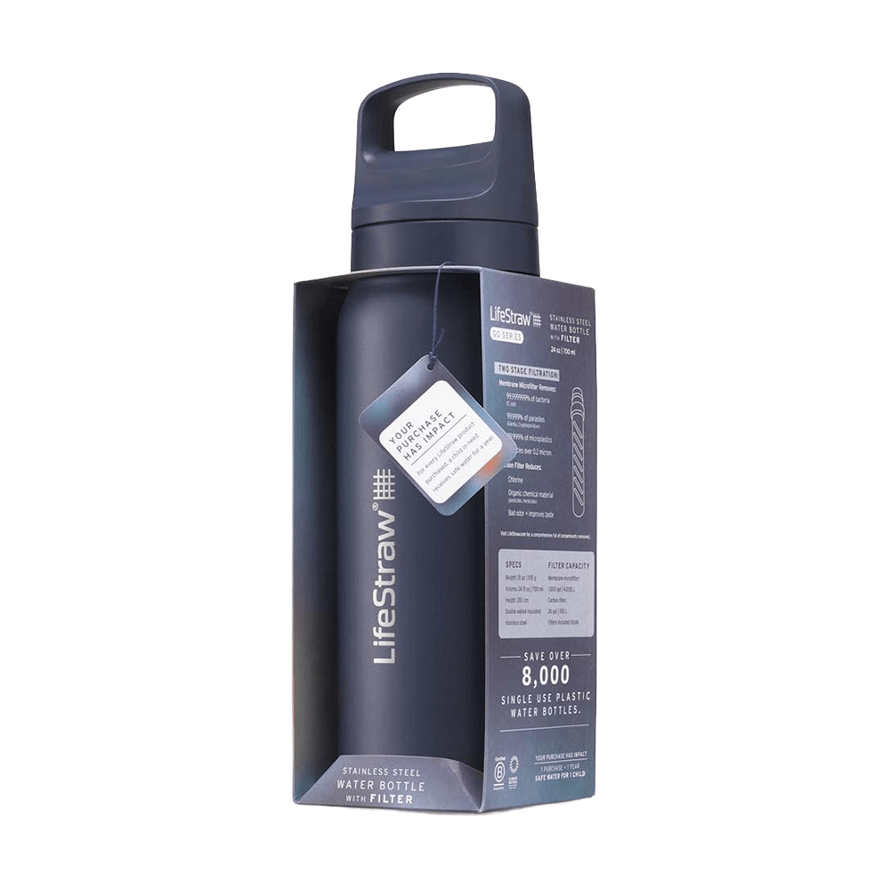 LifeStraw Go 2.0 Series Edelstahl-Trinkflasche Ozeanblau (700 ml)