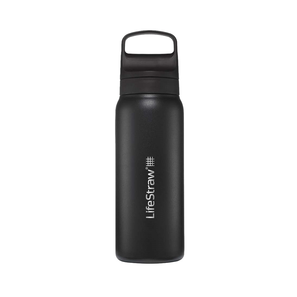 LifeStraw Go 2.0 Series Edelstahl-Trinkflasche Schwarz (700 ml)