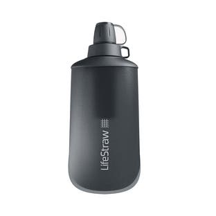 LifeStraw Peak Series Collapsible Squeeze Bottle 1l Dunkles Berggrau