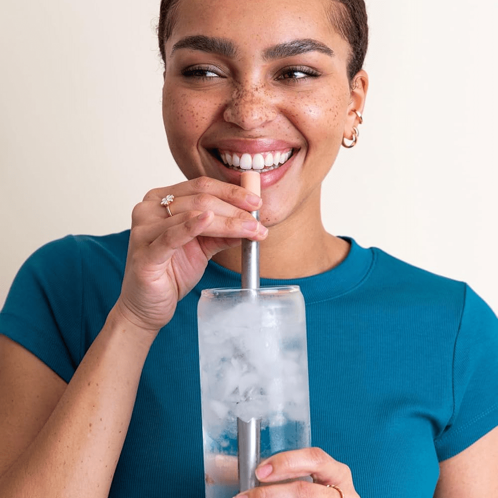 LifeStraw Sip Filterstrohhalm Edelstahl – Aprikosenrosa