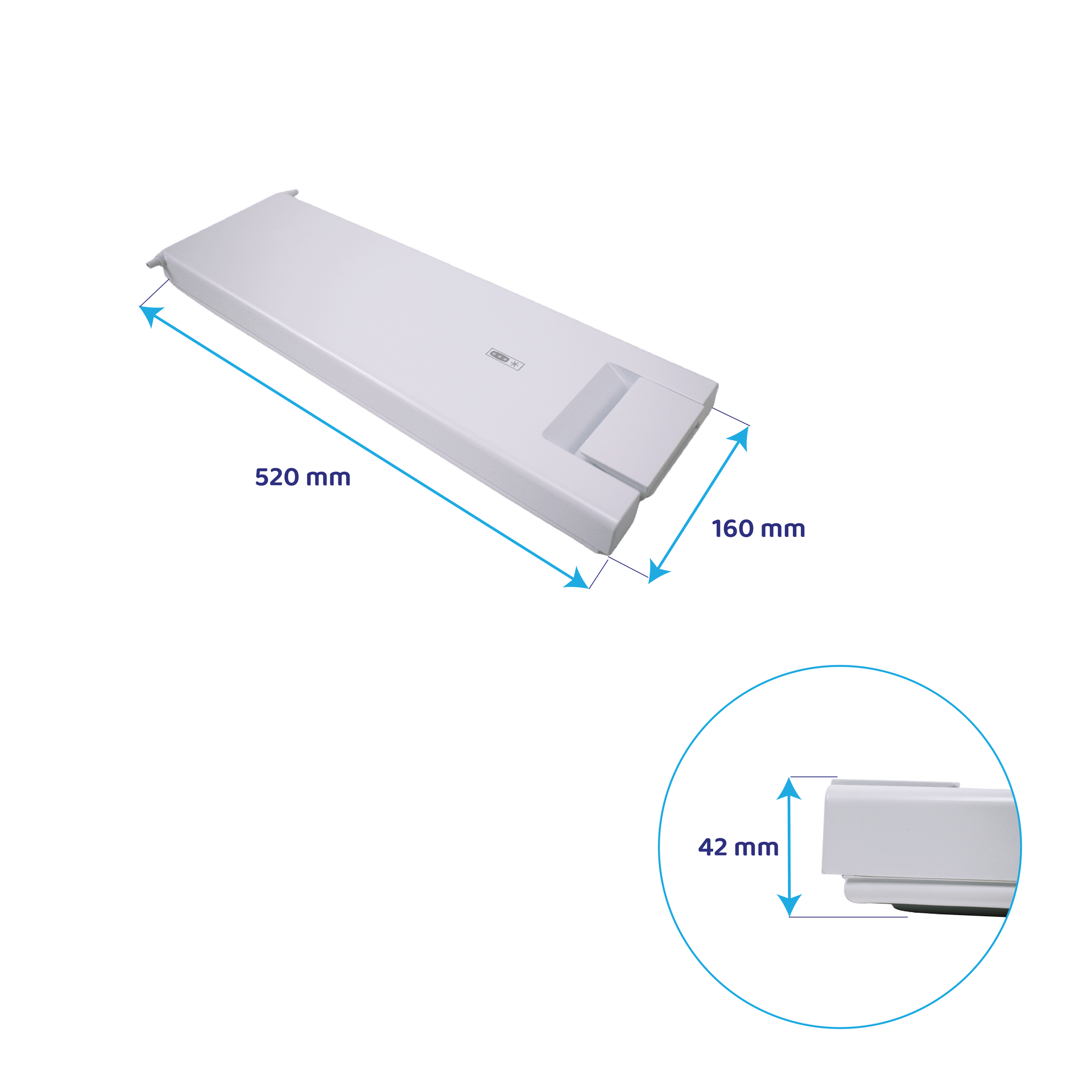 Ignis Gefrierfachtür 520x160mm / 481244069384