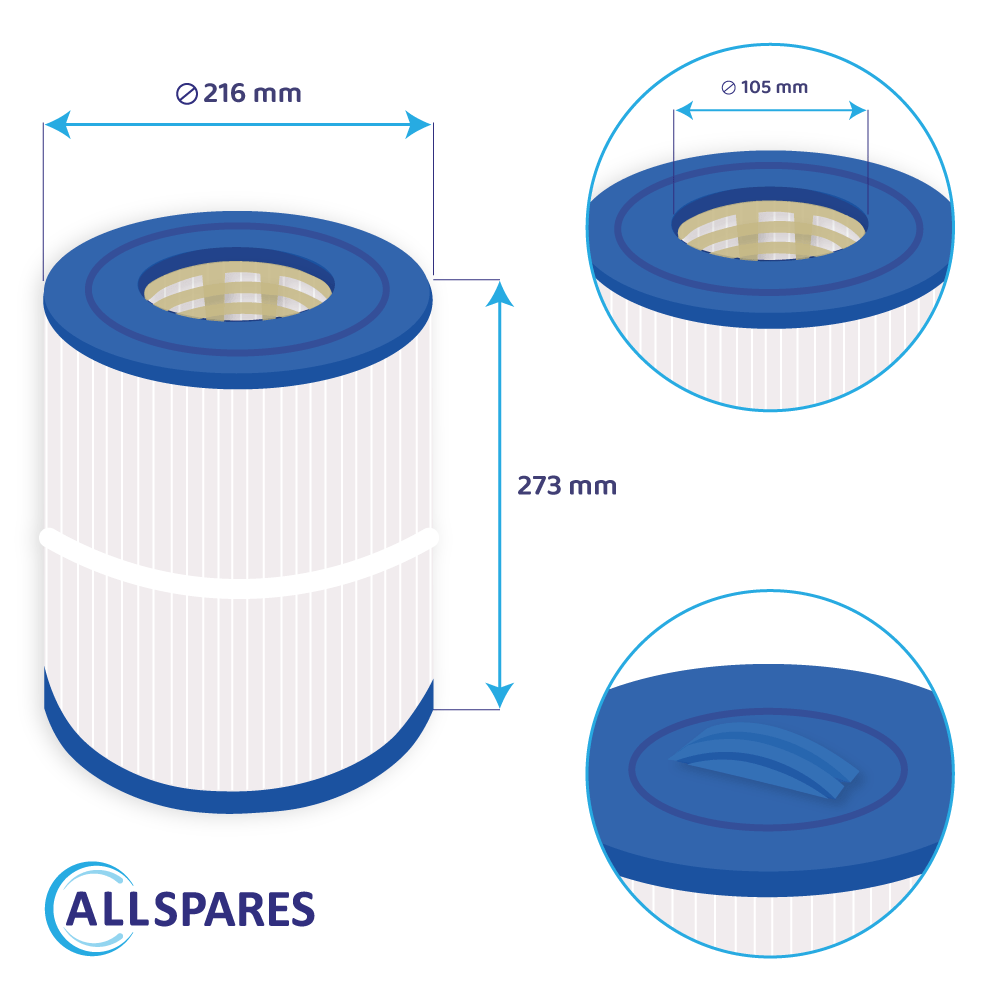 Whirlpool Filter geeignet für Hayward CX400RE / PA40SF / C-8340 / FC-1295