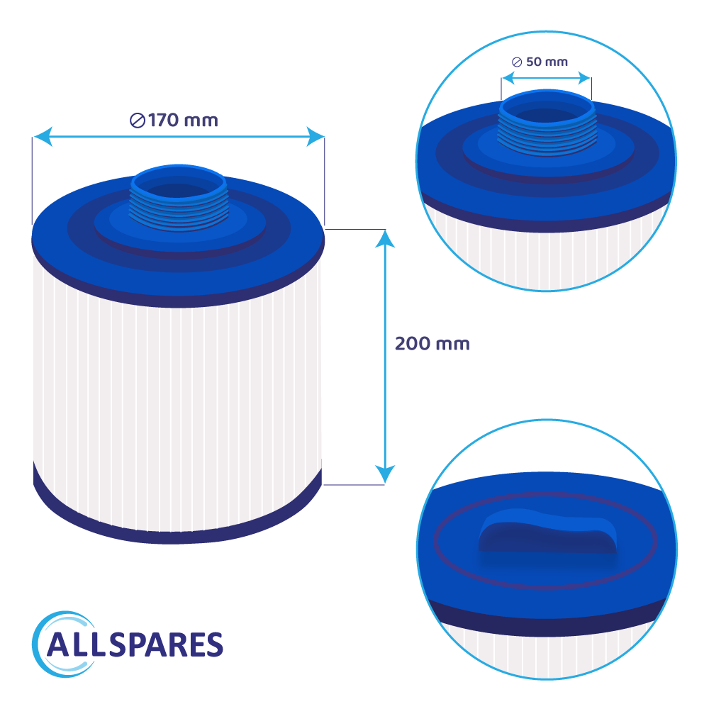 Whirlpool Filterkartusche geeignet für Artesian PAS50SV-F2M,  SC720, 60506, 6CH-502
