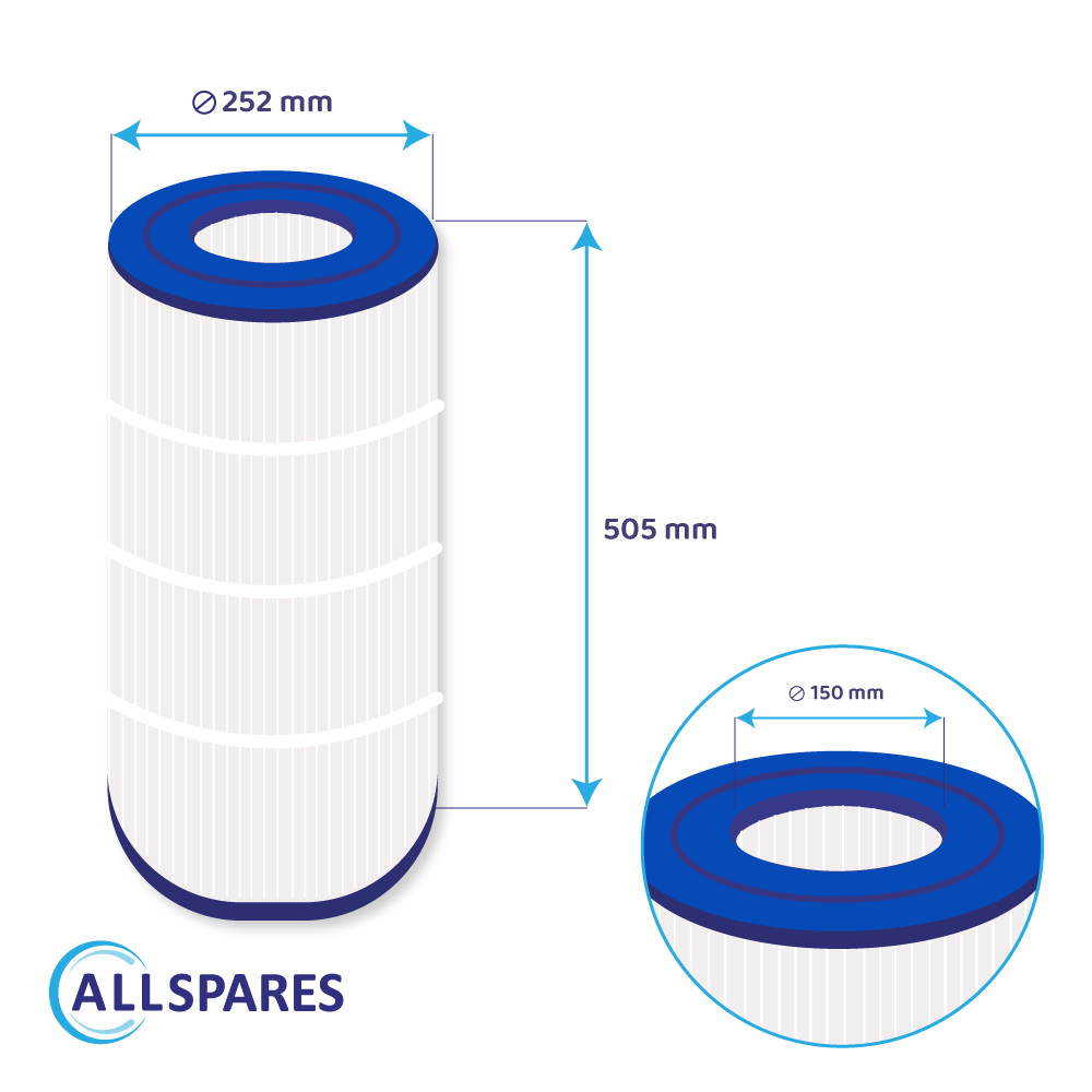Whirlpool Filterkartusche geeignet für Waterair CFR100, WFR100, CFT100, C-9699