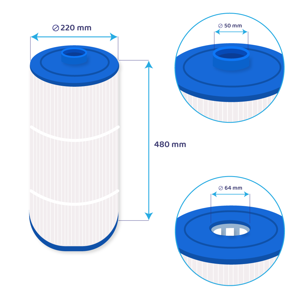 Darlly Whirlpool Filterkartusche SC708, 81252, C-8326