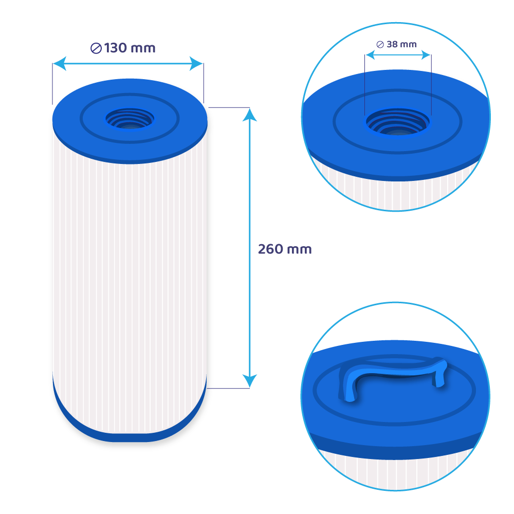 Darlly Whirlpool Filterkartusche SC779, 40372, PWW50SHORT