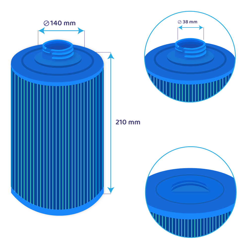Darlly Silverstream Whirlpool Filter Riptide Typ B, SC864-S, 50282M