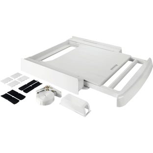 Wpro SKP101 Waschmaschinenzubehör/ Verbindungsrahmen mit Ablage und Wäscheleine / Waschmaschine und Trockner/ Universell